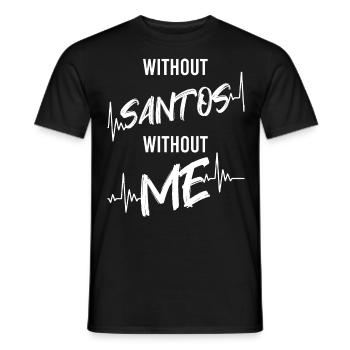 Santos - Men's T-Shirt - black - Front - AI Model Male 178 light (178cm)