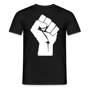 Black Lives Matter Black Power - Men's T-Shirt - black - Front - AI Model Male 178 light (178cm)