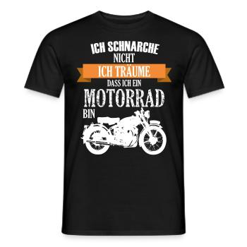 Ich schnarche nicht Geschenk Motorradfahrer Biker - Männer T-Shirt - Schwarz - Vorne - AI Model Male 178 light (178cm)