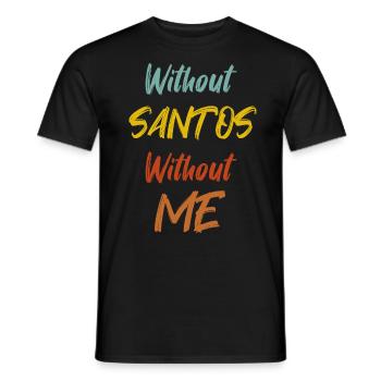 Santos - T-shirt homme - noir - Devant - AI Model Male 178 light (178cm)