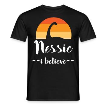 Loch Ness Monster - Nessie - Vintage - Männer T-Shirt - Schwarz - Vorne - AI Model Male 178 light (178cm)