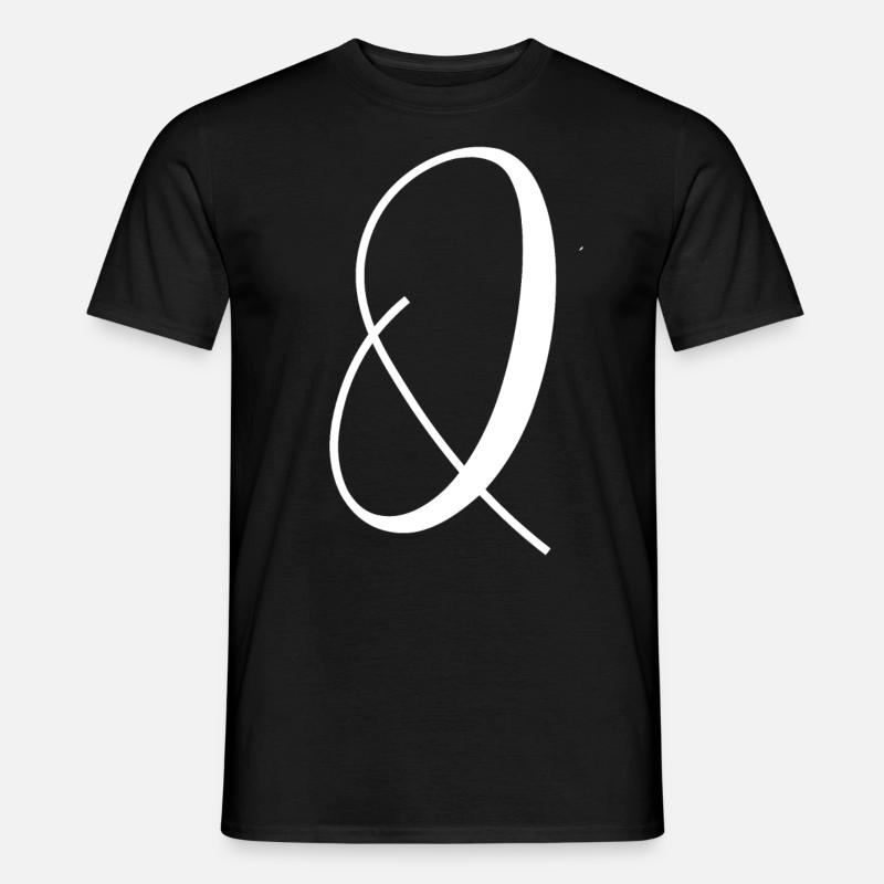 Q - Männer T-Shirt - Schwarz