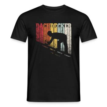 Couvreurs maître apprenti vintage disant cadeau - T-shirt homme - noir - Devant - AI Model Male 178 light (178cm)