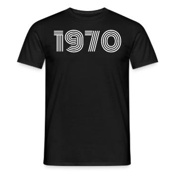 1970 - T-shirt homme - noir - Devant - AI Model Male 178 light (178cm)
