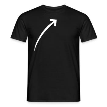 Arrow icon - Men's T-Shirt - black - Front - AI Model Male 178 light (178cm)