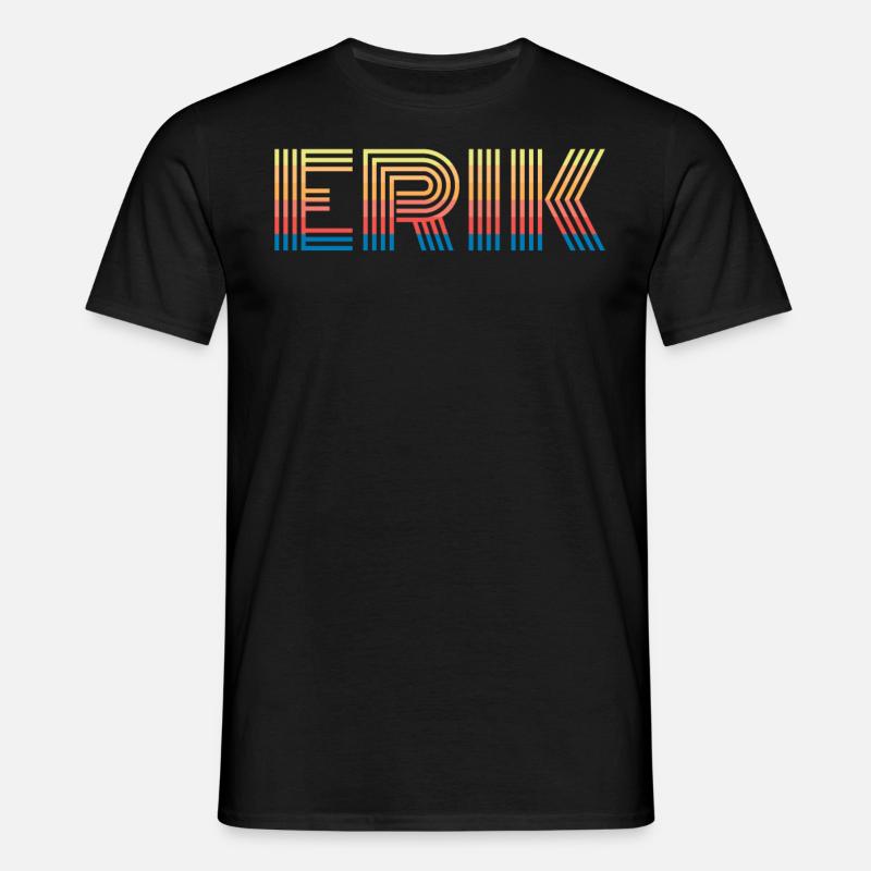 Erik - Männer T-Shirt - Schwarz