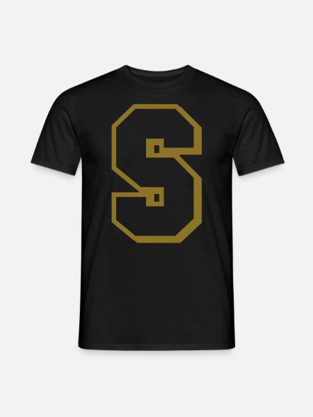 S - letter - Men's T-Shirt - black