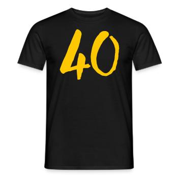 40 runder Geburtstag vierzig - Männer T-Shirt - Schwarz - Vorne - AI Model Male 178 light (178cm)
