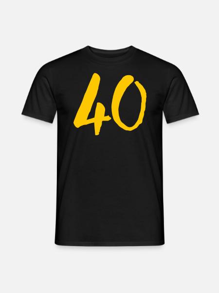 40 okrągłe urodziny czterdzieści - Mænd T-shirt - sort