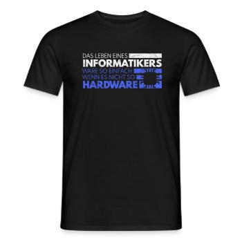 Lustiger IT-Berufe Spruch für Coder Geschenk - Männer T-Shirt - Schwarz - Vorne - AI Model Male 178 light (178cm)