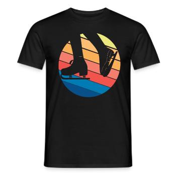 Eisschnelllauf Eiskunstlaufen Schlittschuh Winter - Männer T-Shirt - Schwarz - Vorne - AI Model Male 178 light (178cm)