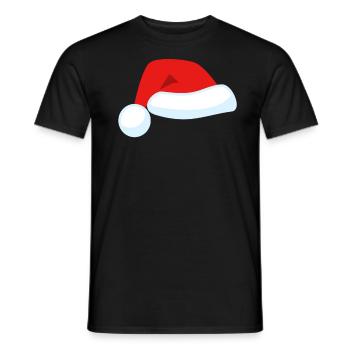 Chapeau de père Noël, Noël - T-shirt homme - noir - Devant - AI Model Male 178 light (178cm)