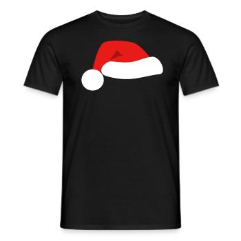 Père Noël, Noël, chapeau - T-shirt homme - noir - Devant - AI Model Male 178 light (178cm)