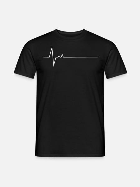 Ekg Herzschlag - Männer T-Shirt - Schwarz