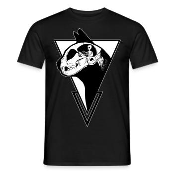 Chat extraterrestre - version noire - T-shirt homme - noir - Devant - AI Model Male 178 light (178cm)