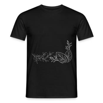Icône de mariage plantes fleurs - T-shirt homme - noir - Devant - AI Model Male 178 light (178cm)