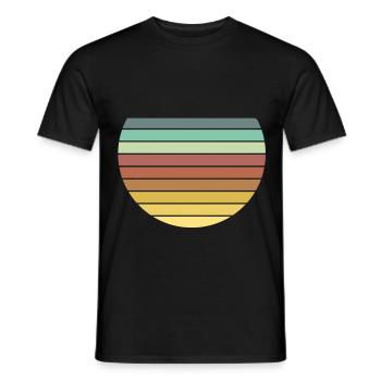 Kreise - Männer T-Shirt - Schwarz - Vorne - AI Model Male 178 light (178cm)