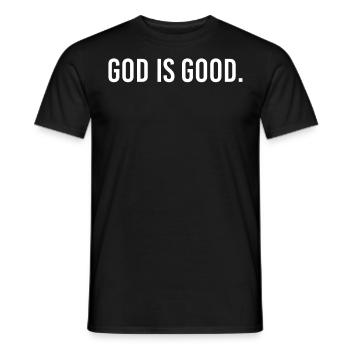 Gott ist gut christlich - Männer T-Shirt - Schwarz - Vorne - AI Model Male 178 light (178cm)