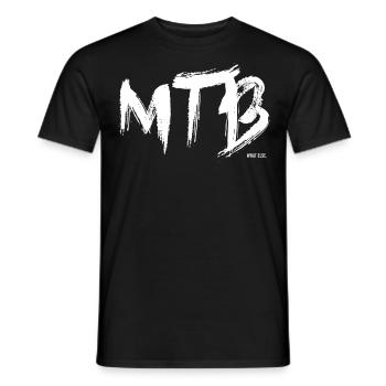 Mountainbike - MTB Vintage Fahrrad - Männer T-Shirt - Schwarz - Vorne - AI Model Male 178 light (178cm)