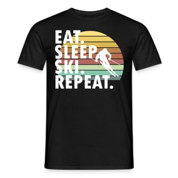 Berge Ski-Liebhaber lieben - Männer T-Shirt - Schwarz - Vorne - AI Model Male 178 light (178cm)