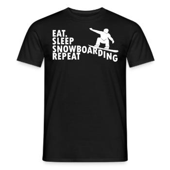 Snowboarden | Snowboard Snowboarder - Männer T-Shirt - Schwarz - Vorne - AI Model Male 178 light (178cm)