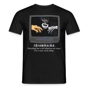 throwbacks Rückblicke Sinn des Lebens Michelangelo - Männer T-Shirt - Schwarz - Vorne - AI Model Male 178 light (178cm)