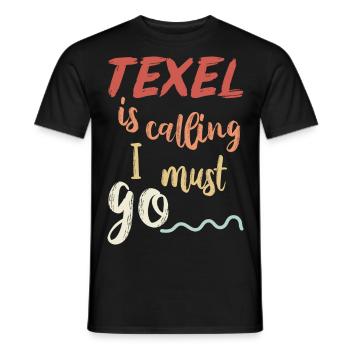Texel Inselurlaub - Männer T-Shirt - Schwarz - Vorne - AI Model Male 178 light (178cm)