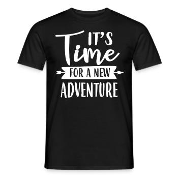 Randonnée Aventure Aventure Montagnes - T-shirt homme - noir - Devant - AI Model Male 178 light (178cm)