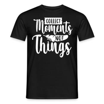 Collectionner des moments, pas des choses Randonnée en montagne - T-shirt homme - noir - Devant - AI Model Male 178 light (178cm)