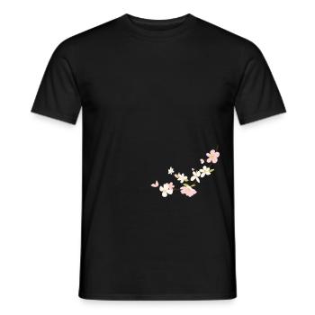 blumen - Männer T-Shirt - Schwarz - Vorne - AI Model Male 178 light (178cm)