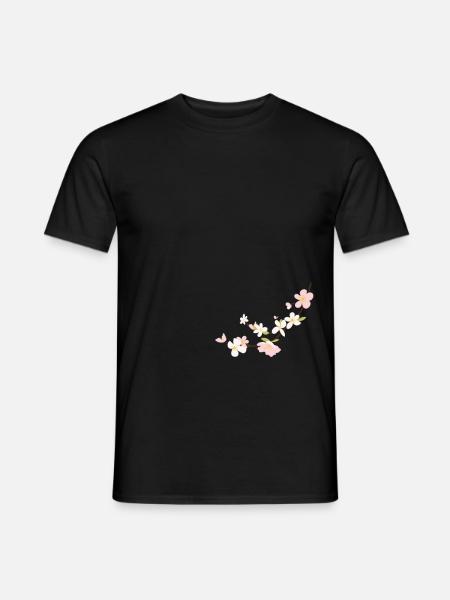 blumen - Männer T-Shirt - Schwarz