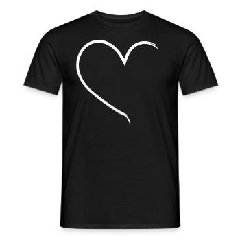 cœur - T-shirt homme - noir - Devant - AI Model Male 178 light (178cm)