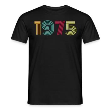 1975 - T-shirt homme - noir - Devant - AI Model Male 178 light (178cm)