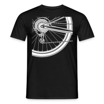 Bike race spokes cycling - Men's T-Shirt - black - Front - AI Model Male 178 light (178cm)