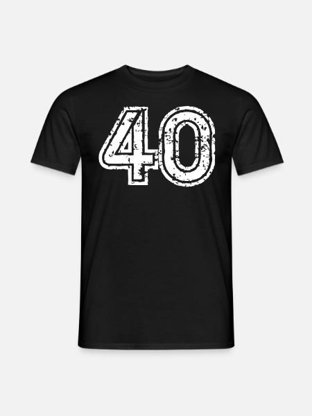 40 Nombre - T-shirt homme - noir