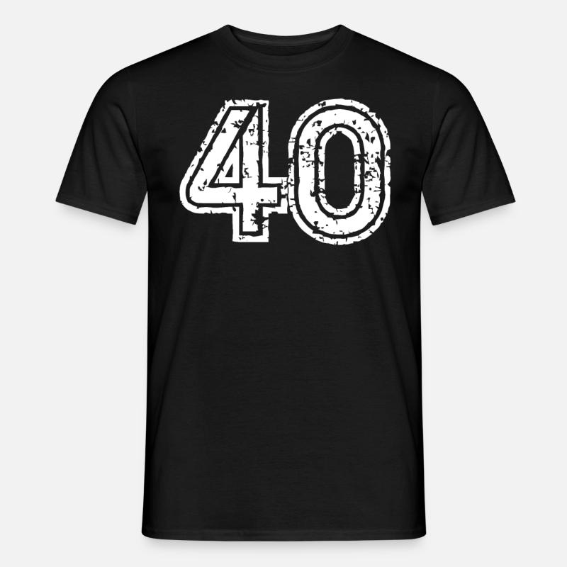 40 Zahl - Männer T-Shirt - Schwarz