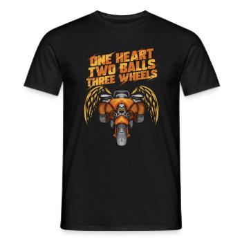 Un coeur deux boules trois roues - Triker Angel - T-shirt homme - noir - Devant - AI Model Male 178 light (178cm)