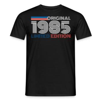 35 birthday 1985 - Men's T-Shirt - black - Front - AI Model Male 178 light (178cm)
