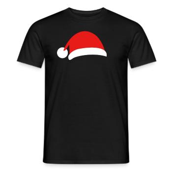 Bonnet de Noel Noël - T-shirt homme - noir - Devant - AI Model Male 178 light (178cm)