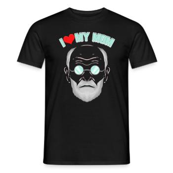 I Love my Mum - Funny Psychology & Psychologists - Men's T-Shirt - black - Front - AI Model Male 178 light (178cm)