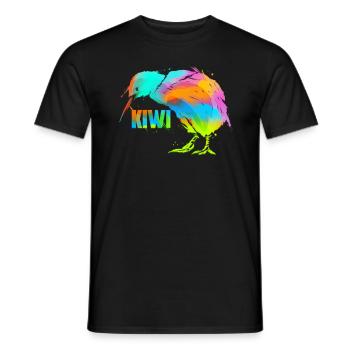 Kiwi Vogel Art - Kiwi art Nouvelle-Zélande Cadeau - T-shirt homme - noir - Devant - AI Model Male 178 light (178cm)