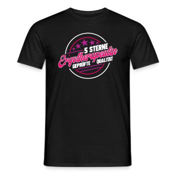 5Sterne Ergotherapeutin Geprüfte Qualität Geschenk - Männer T-Shirt - Schwarz - Vorne - AI Model Male 178 light (178cm)