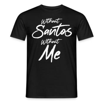 Santos - Männer T-Shirt - Schwarz - Vorne - AI Model Male 178 light (178cm)