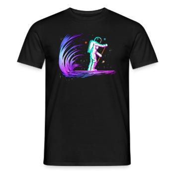 Stand Up Paddle Astronaut Space - Conception de SUP - T-shirt homme - noir - Devant - AI Model Male 178 light (178cm)