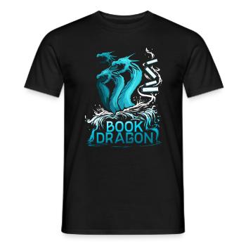 Livre Dragon Not a Worm - Livres Dragon Myths - T-shirt homme - noir - Devant - AI Model Male 178 light (178cm)