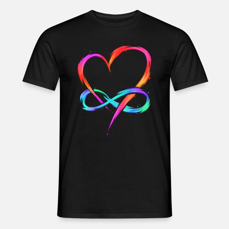 Polyamory - Infinity Heart - Polyamorie Artwork - Männer T-Shirt - Schwarz