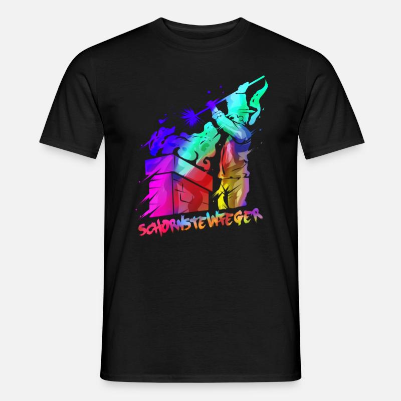 Schornsteinfeger Glücksbringer Geschenk - Männer T-Shirt - Schwarz