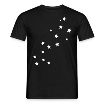 étoile - T-shirt homme - noir - Devant - AI Model Male 178 light (178cm)
