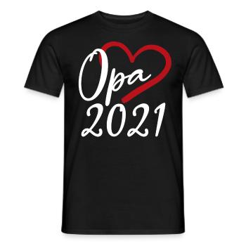 Opa 2021 - Männer T-Shirt - Schwarz - Vorne - AI Model Male 178 light (178cm)