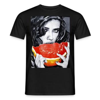 Gorgeous Melon Girl - Männer T-Shirt - Schwarz - Vorne - AI Model Male 178 light (178cm)